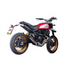 QD Exhaust Tri-CONE Titanium Muffler Half System Exhaust for the DUCATI SCRAMBLER DESERT SLED